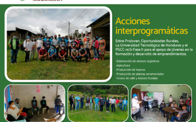 Acciones interprogramáticas se ha articulado con ProJoven y Oportunidades Rurales, con el apoyo de la UTH…