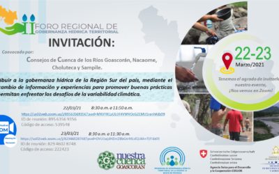 Los Consejos de Cuenca Goascorán, Nacaome, Sampile y Choluteca, te invitan cordialmente  al “II Foro Regional de Gobernanza Hídrica Territorial”, puedes encontrar los link de acceso a la plataforma Zoom, para participar.